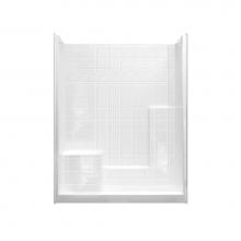 Hamilton Bathware HA001385-R-000-WHT - Alcove AcrylX 33 x 60 x 77 Shower in White M6032SH1STile