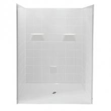 Hamilton Bathware HA001414-C-000-BIS - Alcove AcrylX 61 x 60 x 78 Shower in Biscuit MP 6060 BF 5P 1.125 C