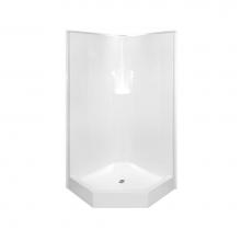 Hamilton Bathware HA001463-C-000-WHT - Corner AcrylX 39 x 39 x 81 Shower in White G3880SHNA