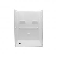 Hamilton Bathware HA001422-L-000-WHT - Alcove AcrylX 31 x 60 x 78 Shower in White QSI 6030BF 5P 1.0