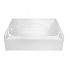 Hamilton Bathware HA001134-R-000-WHT - Alcove AcrylX 72 x 41 x 24 Bath in White G7224TOL/R