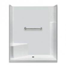 Hamilton Bathware HA001363-XBASER-000-WHT - Alcove AcrylX 35 x 60 x 73 Shower in White G6096SH 1S