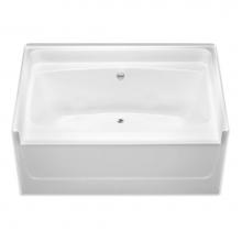 Hamilton Bathware HA001128-C-000-WHT - Alcove AcrylX 60 x 43 x 28 Bath in White G6043TO