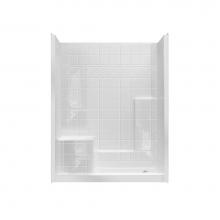 Hamilton Bathware HA001318-L-000-WHT - Alcove Thermal Cast Acrylic 33 x 60 x 77 Shower in White CHM 6032 SH