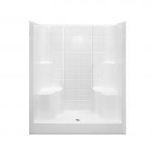 Hamilton Bathware HA001364-C-000-WHT - Alcove AcrylX 36 x 60 x 75 Shower in White G6099SH2STile