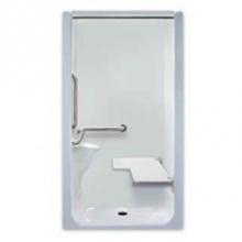 Hamilton Bathware HA001307-X2LBSVBHHL-000-BIS - Alcove Thermal Cast Acrylic 38 x 43 x 76 Shower in Biscuit A4136IBS OT