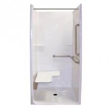 Hamilton Bathware HA001334-XBASE-000-WHT - Alcove AcrylX 37 x 42 x 82 Shower in White G3682IBS RRF