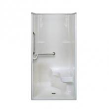 Hamilton Bathware HA001325-XBASER-000-WHT - Alcove AcrylX 39 x 39 x 77 Shower in White G3600IBS 1S