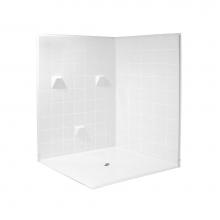 Hamilton Bathware HA001412-C-000-WHT - Corner AcrylX 61 x 61 x 78 Shower in White MP 6060 BF DE 3P 1.25 C