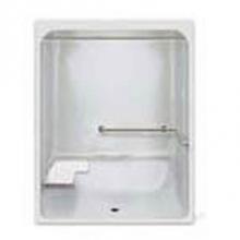 Hamilton Bathware HA001310-X2LBSHHL-000-BIS - Alcove Thermal Cast Acrylic 30 x 66 x 82 Shower in Biscuit A6430IBS