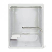 Hamilton Bathware HA001311-X2LBSHHL-000-BIS - Alcove Thermal Cast Acrylic 36 x 66 x 82 Shower in Biscuit A6436IBS