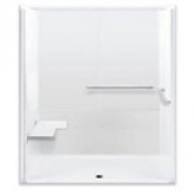 Hamilton Bathware HA001360-XBASE-000-WHT - Alcove AcrylX 35 x 64 x 75 Shower in White G6037IBS 3P