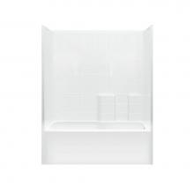 Hamilton Bathware HA001240-R-000-WHT - Alcove AcrylX 32 x 60 x 74 Tub Shower in White M3360TS Tile