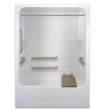 Hamilton Bathware HA001203-X4HBSHHL-No System-BIS - Tub Shower A6000TSIBS 3P-4 H BARS W/SEAT AND HH L-BIS