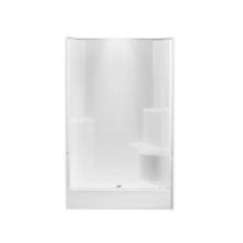 Hamilton Bathware HA001353-R-000-WHT - Alcove AcrylX 35 x 48 x 77 Shower in White G4887SH2P1S