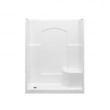 Hamilton Bathware HA001322-R-000-WHT - Alcove AcrylX 32 x 60 x 77 Shower in White G3260SH4P1S