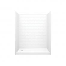 Hamilton Bathware HA004004-R-BIS - Alcove AcrylX 31 x 60 x 76 Shower in Biscuit G 16030 SH SST Alcove Shower