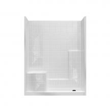 Hamilton Bathware HA001424-L-000-WHT - Alcove AcrylX 33 x 60 x 77 Shower in White QSI 6032SH 3P 1S 4.0