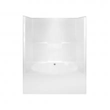 Hamilton Bathware HA001230-C-000-WHT - Alcove AcrylX 42 x 60 x 74 Tub Shower in White G6042TSHS C