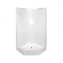 Hamilton Bathware HA001337-C-000-WHT - Corner AcrylX 41 x 41 x 79 Shower in White G4080NA