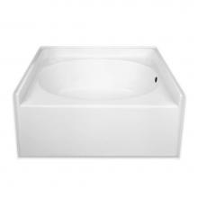 Hamilton Bathware HA001111-R-000-WHT - Alcove AcrylX 60 x 42 x 27 Bath in White G4260TOLR