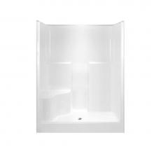 Hamilton Bathware HA001361-R-000-WHT - Alcove AcrylX 36 x 60 x 78 Shower in White G6077SH1S