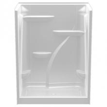 Hamilton Bathware HA001309-C-000-BIS - Alcove Thermal Cast Acrylic 37 x 60 x 79 Shower in Biscuit A6036SHNSOT