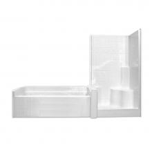 Hamilton Bathware HA001244-R-WP-WHT - Alcove AcrylX 42 x 114 x 79 Tub Shower in White MInfinitiVITile1S