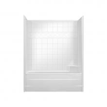 Hamilton Bathware HA001241-R-000-WHT - Alcove AcrylX 33 x 60 x 77 Tub Shower in White M6032TSTile