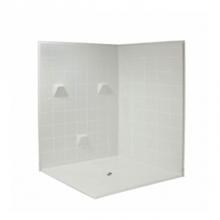 Hamilton Bathware HA001593-C-000-BIS - Corner AcrylX 61 x 61 x 78 Shower in Biscuit MP 6060BF DE 3P 1.25 C