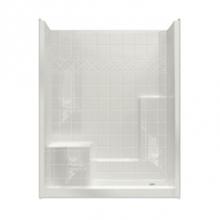 Hamilton Bathware HA001404-R-000-BON - Alcove AcrylX 33 x 60 x 77 Shower in Bone MP 6032 SH 3P 1S 4.0 L/R