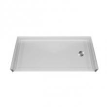 Hamilton Bathware HA001674-R-000-WHT - AcrylX Shower Base in White MPB 6033 BF 1.0 L/R