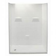 Hamilton Bathware HA001590-L-000-BIS - Alcove AcrylX 33 x 60 x 79 Shower in Biscuit MP 6033 SH 5P 4.0 L/R