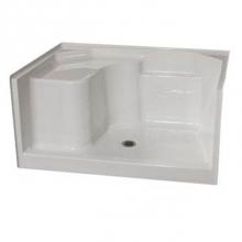 Hamilton Bathware HA001662-R-000-WHT - AcrylX Shower Base in White MPB 3648 SH 1S 4.0