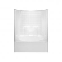 Hamilton Bathware HA001232-R-000-WHT - Alcove AcrylX 42 x 60 x 74 Tub Shower in White G6042TSTile