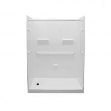 Hamilton Bathware HA001423-L-000-WHT - Alcove AcrylX 31 x 60 x 79 Shower in White QSI 6030SH 5P 4.0