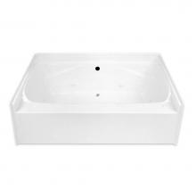 Hamilton Bathware HA001133-C-000-WHT - Alcove AcrylX 72 x 41 x 24 Bath in White G7224TOC