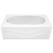 Hamilton Bathware HA001125-R-000-WHT - Alcove AcrylX 60 x 35 x 20 Bath in White G6036TOCS