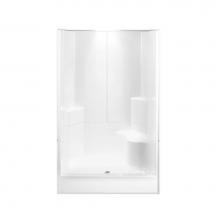 Hamilton Bathware HA001354-R-000-WHT - Alcove AcrylX 35 x 48 x 77 Shower in White G4887SH3P1S