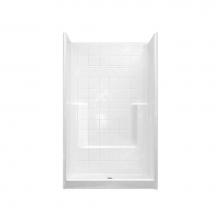 Hamilton Bathware HA001384-C-000-WHT - Alcove AcrylX 37 x 48 x 80 Shower in White M4836SHNSTile