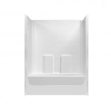 Hamilton Bathware HA001242-R-000-WHT - Alcove AcrylX 37 x 60 x 76 Tub Shower in White M6037TS Tile