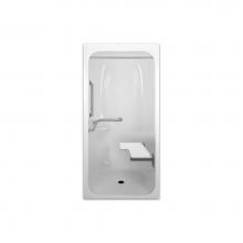 Hamilton Bathware HA001421-L-000-WHT - Alcove AcrylX 36 x 43 x 82 Shower in White QSI 4136BF .875