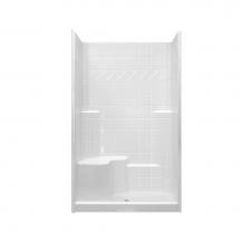 Hamilton Bathware HA001381-R-000-WHT - Alcove AcrylX 37 x 48 x 80 Shower in White M3648SH1STile