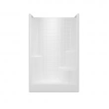 Hamilton Bathware HA001343-R-000-WHT - Alcove AcrylX 35 x 48 x 77 Shower in White G4800SH1STile