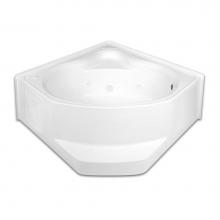 Hamilton Bathware HA001120-R-000-WHT - Corner AcrylX 55 x 55 x 21 Bath in White G5454AP