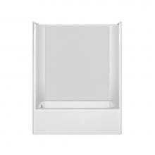 Hamilton Bathware HA001212-R-000-WHT - Alcove AcrylX 32 x 60 x 75 Tub Shower in White CHG 6092 TS