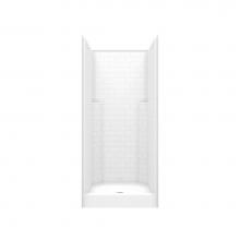 Hamilton Bathware HA004002-C-BIS - Alcove AcrylX 37 x 36 x 81 Shower in Biscuit G 13636 SH SST Alcove Shower