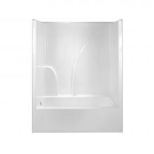 Hamilton Bathware HA001225-L-000-WHT - Alcove AcrylX 32 x 60 x 75 Tub Shower in White G6032TSHS