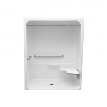 Hamilton Bathware HA001427-L-000-WHT - Alcove AcrylX 30 x 66 x 82 Shower in White QSI 6430BF .875