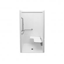 Hamilton Bathware HA001418-L-000-WHT - Alcove AcrylX 38 x 42 x 77 Shower in White QSI 3637BF 3P .625 RRF